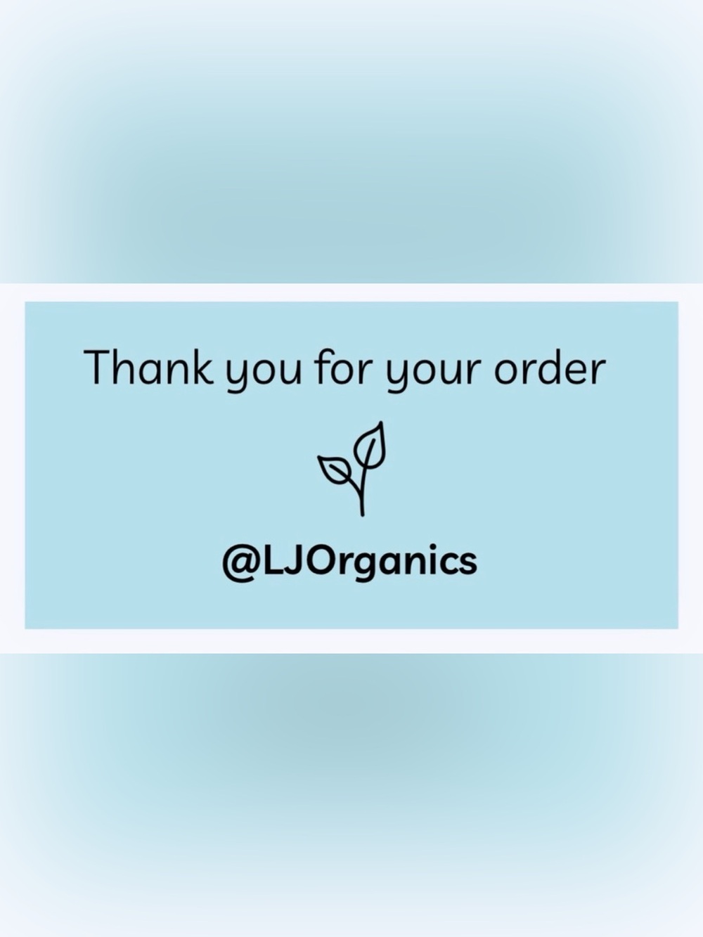 50 CUSTOM STICKERS - 2” x 1” - THANK YOU FOR YOUR ORDER - W/ CLOSET NAME - BLUE
